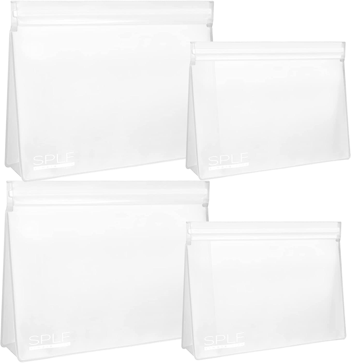 4 Pack Leakproof Clear Toiletry Bags, TSA Approved Quart Zipper Bags