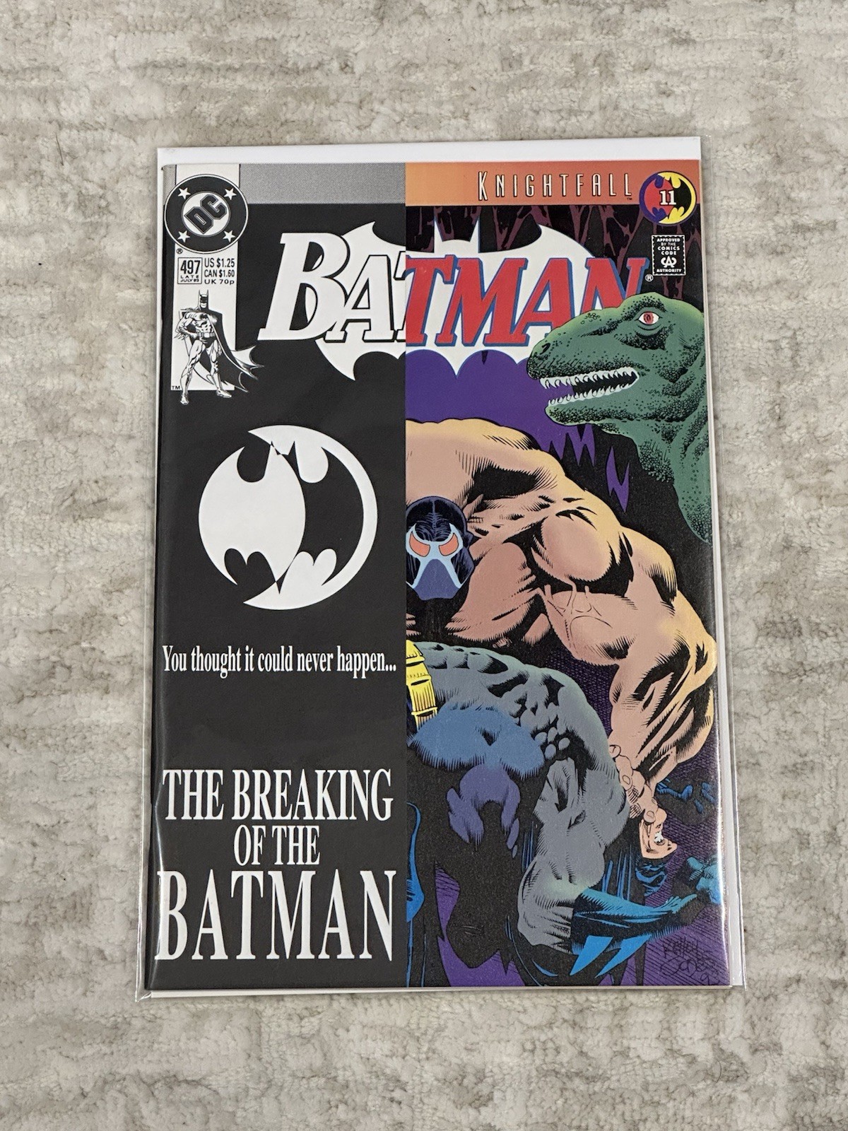 Batman #497 DC Late July 1993 Knightfall The Breaking of Batman NM Comic Book Batman #497 DC Late July 1993 Knightfall The Breaking of Batman NM Comic Book
