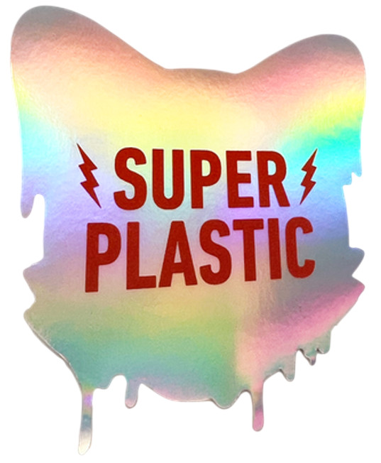 Superplastic Rainbow Red Chrome Drip Collectible 4-Inch Sticker - Designer Art