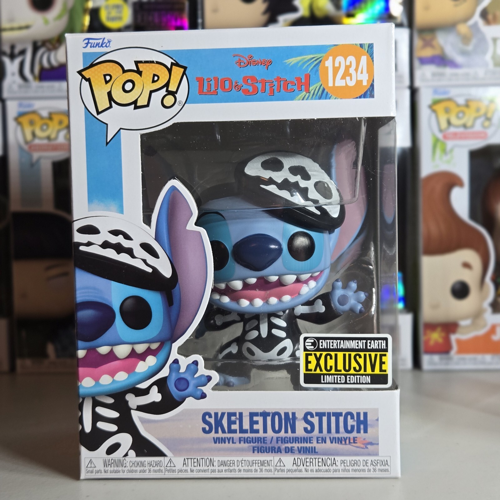 Funko Pop Disney Lilo & Stitch - Skeleton Stitch #1234 And Pop Protector Funko Pop Disney Lilo & Stitch - Skeleton Stitch #1234 And Pop Protector