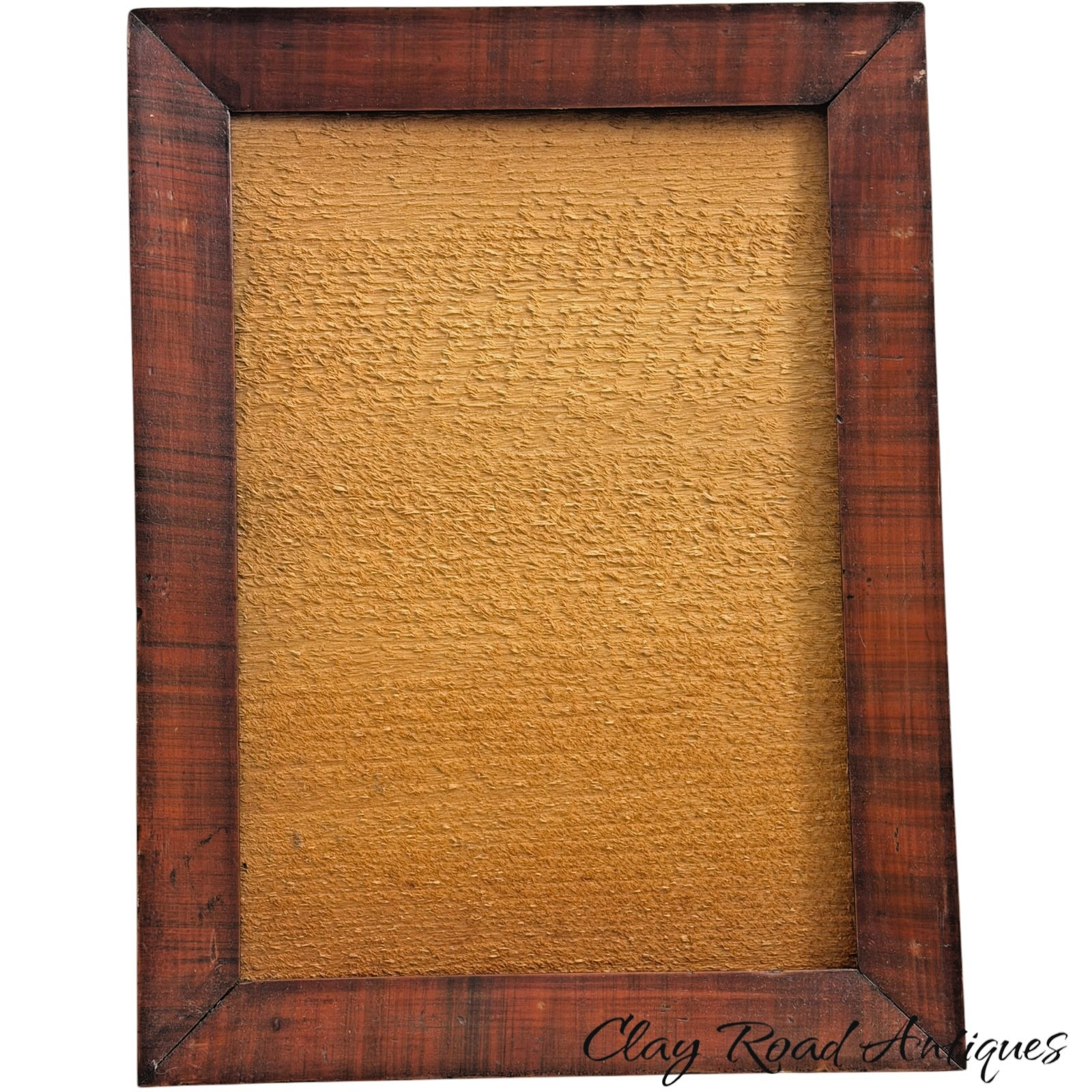 Antique 19th C American Folk Art Grain Painted Picture Frame Red Black Stripe Antique 19th C American Folk Art Grain Painted Picture Frame Red Black Stripe