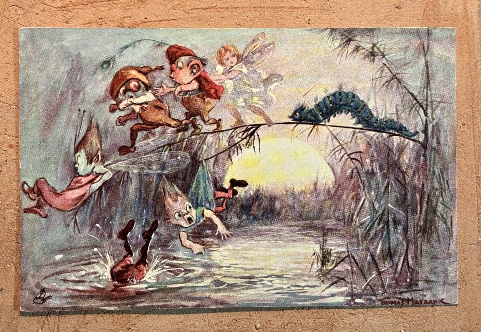 Antique Halloween Postcard Art Nouveau Collector's Dream T. MAYBANK 1908 Rare 10