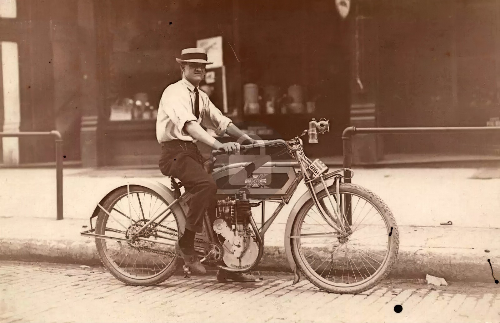 Excelsior Motorcycle Lima Ohio 1912 Fort Wayne In RPPC Photo Postcard COPY Excelsior Motorcycle Lima Ohio 1912 Fort Wayne In RPPC Photo Postcard COPY