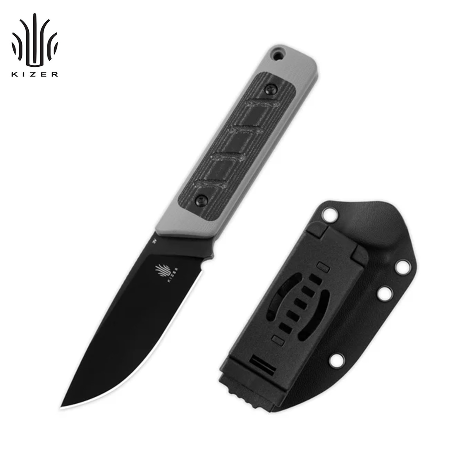 Kizer Smolt Drop Point Fixed Blade Knife 3V Blade G10+Micarta Handle 1063A1 Kizer Smolt Drop Point Fixed Blade Knife 3V Blade G10+Micarta Handle 1063A1