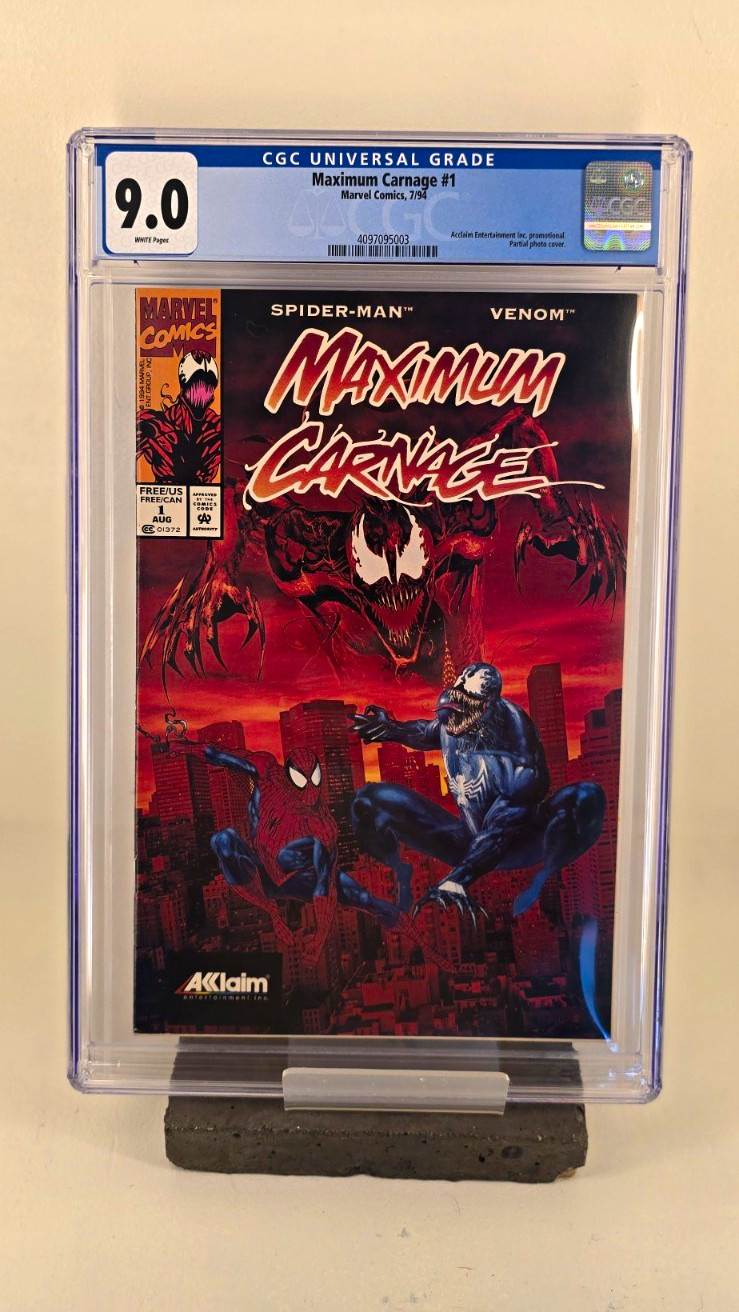 Marvel Maximum Carnage #1 (1994) Spider-Man Venom Carnage CGC 9.0 Marvel Maximum Carnage #1 (1994) Spider-Man Venom Carnage CGC 9.0