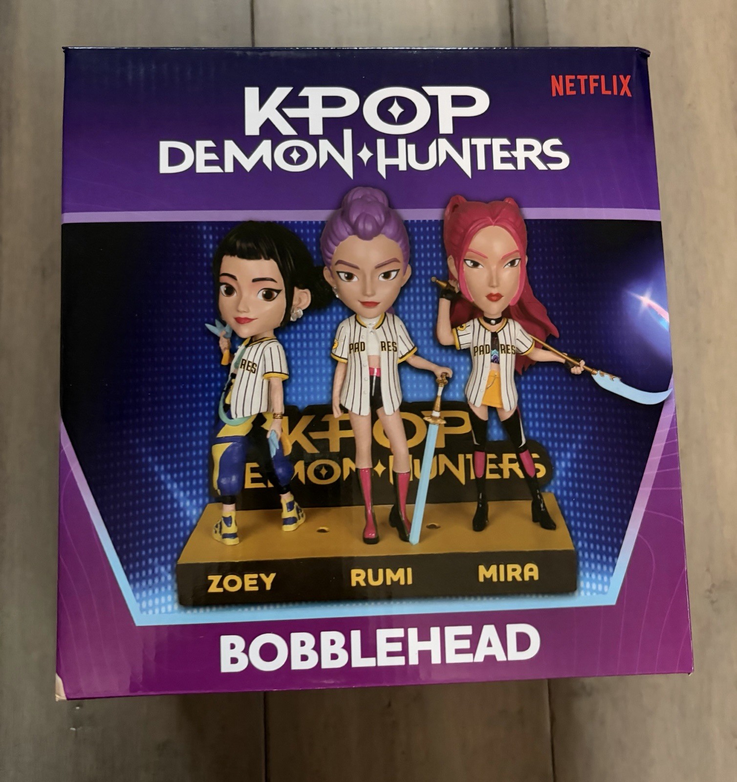 San Diego Padres KPop Demon Hunters Bobblehead Theme Item 9/19/ 2026 NEW In Hand San Diego Padres KPop Demon Hunters Bobblehead Theme Item 9/19/ 2026 NEW In Hand