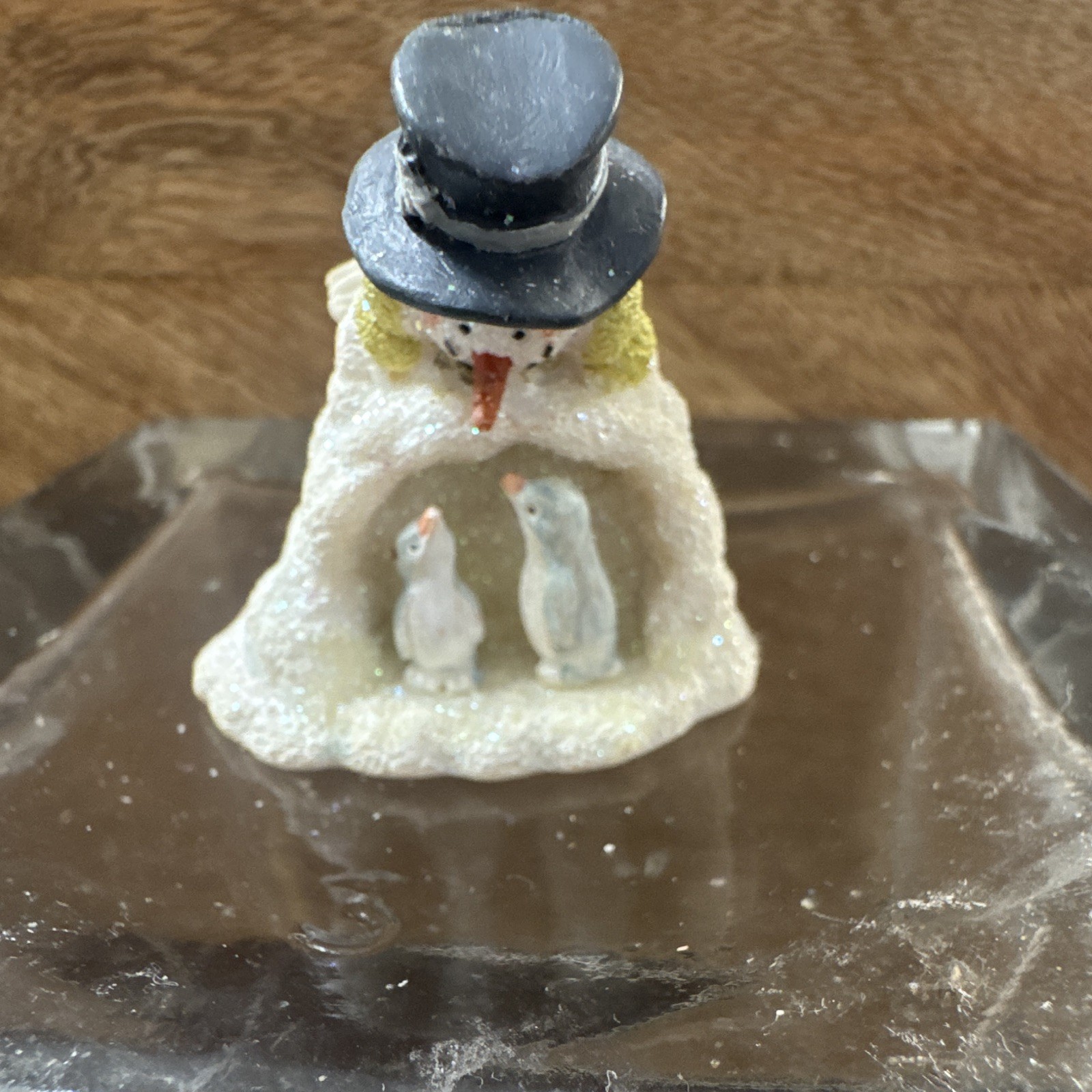 Snowman With Penguins In An Igloo figurine Ice Sculptures by Russ Berrie Snowman With Penguins In An Igloo figurine Ice Sculptures by Russ Berrie