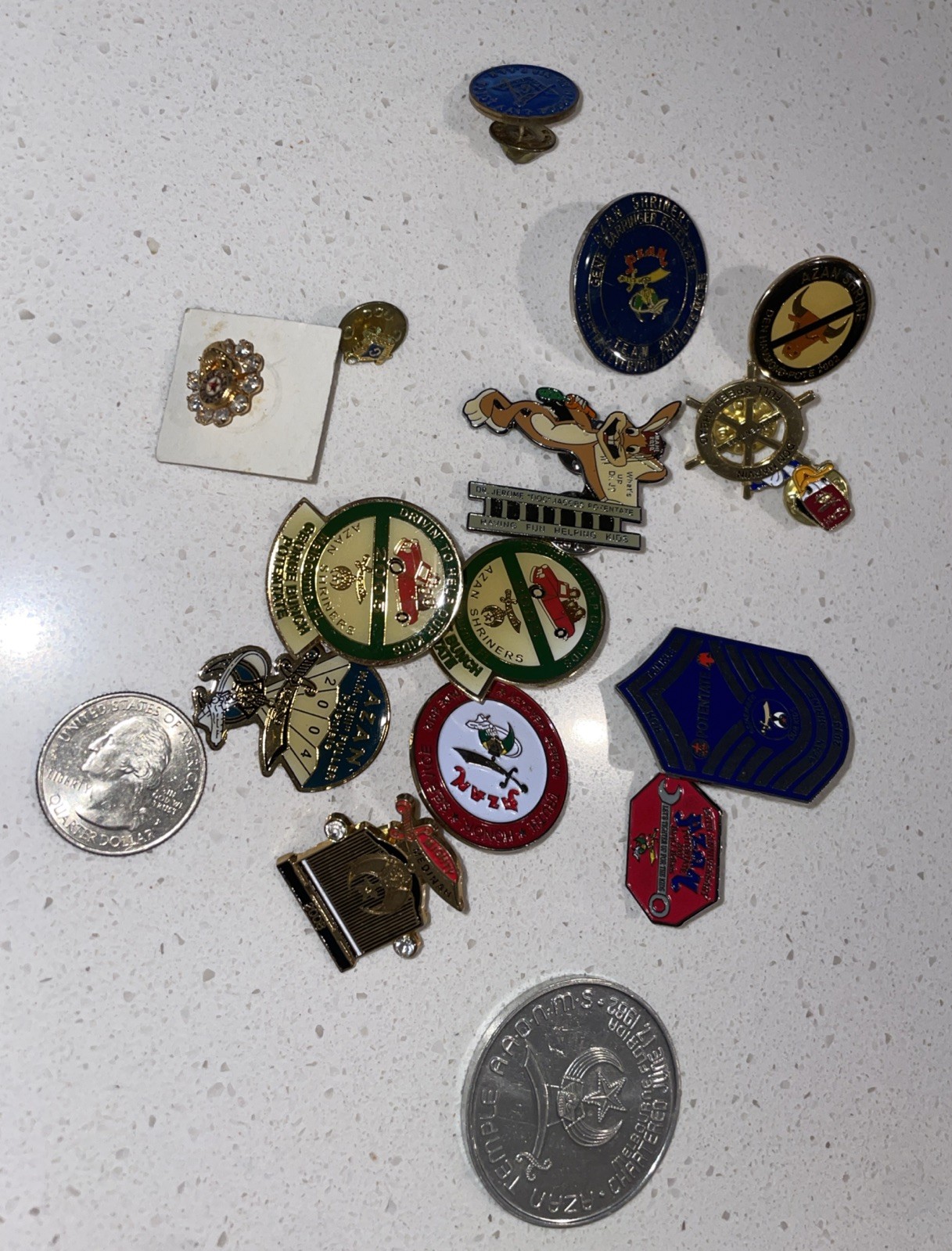Lot Of 15 Shriner's pinback Buttons Memorabilia Masonic Potenate Token Azan Lot Of 15 Shriner's pinback Buttons Memorabilia Masonic Potenate Token Azan
