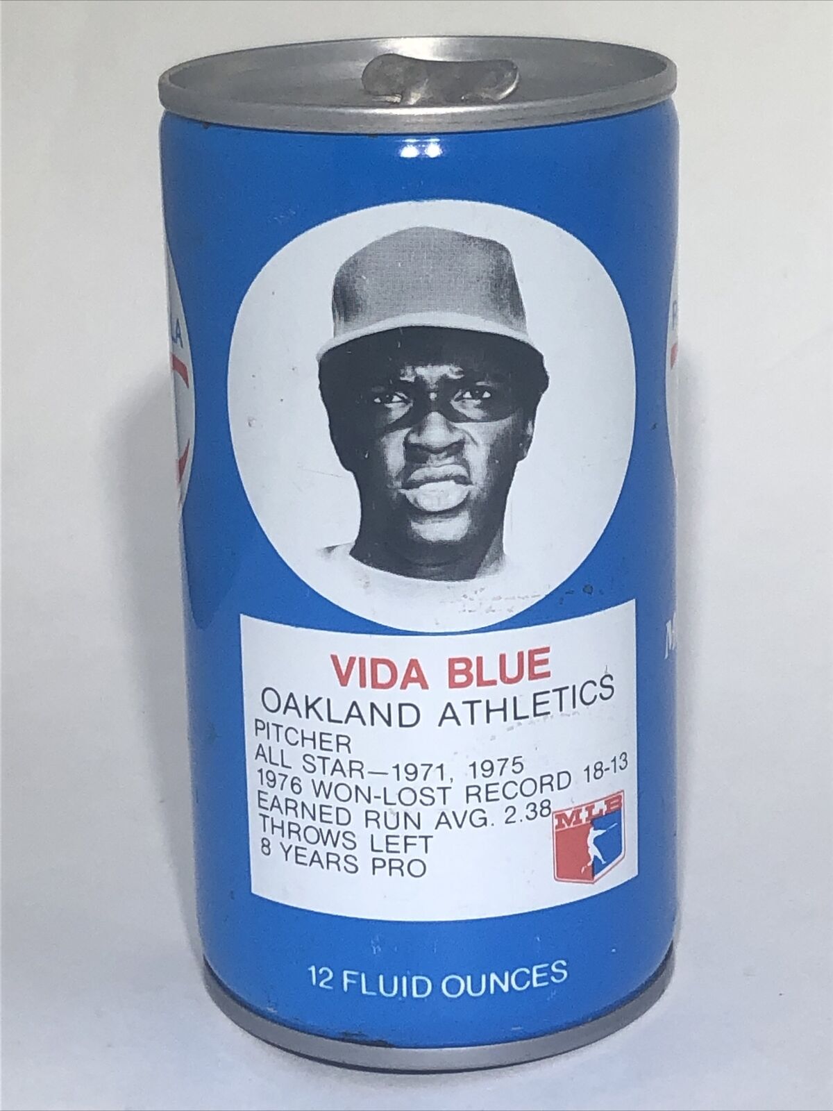1977 Vida Blue Oakland Athletics RC Royal Crown Cola Can MLB All-Star Series