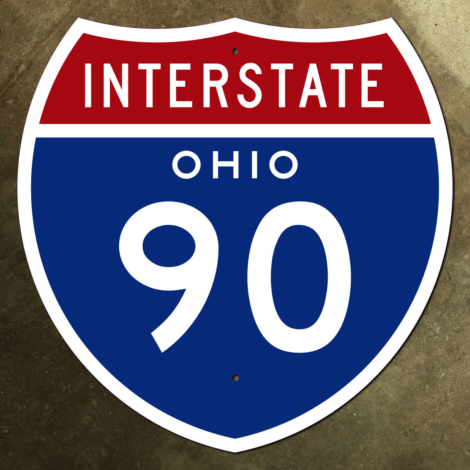 Ohio interstate route 90 highway marker road sign 1957 Turnpike Cleveland 18x18