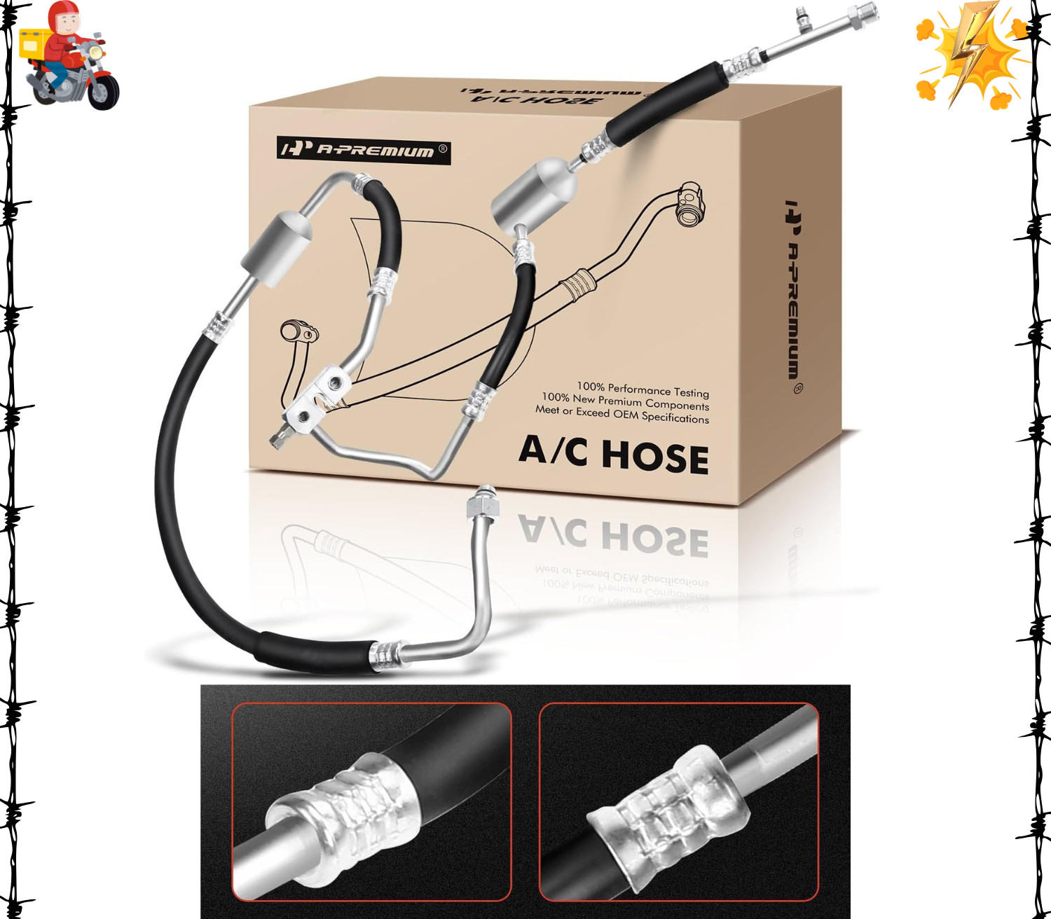 A/C Suction and Discharge Line Hose Assembly 1989-1993 Ford F-150, F-250, F-350, A/C Suction and Discharge Line Hose Assembly 1989-1993 Ford F-150, F-250, F-350,