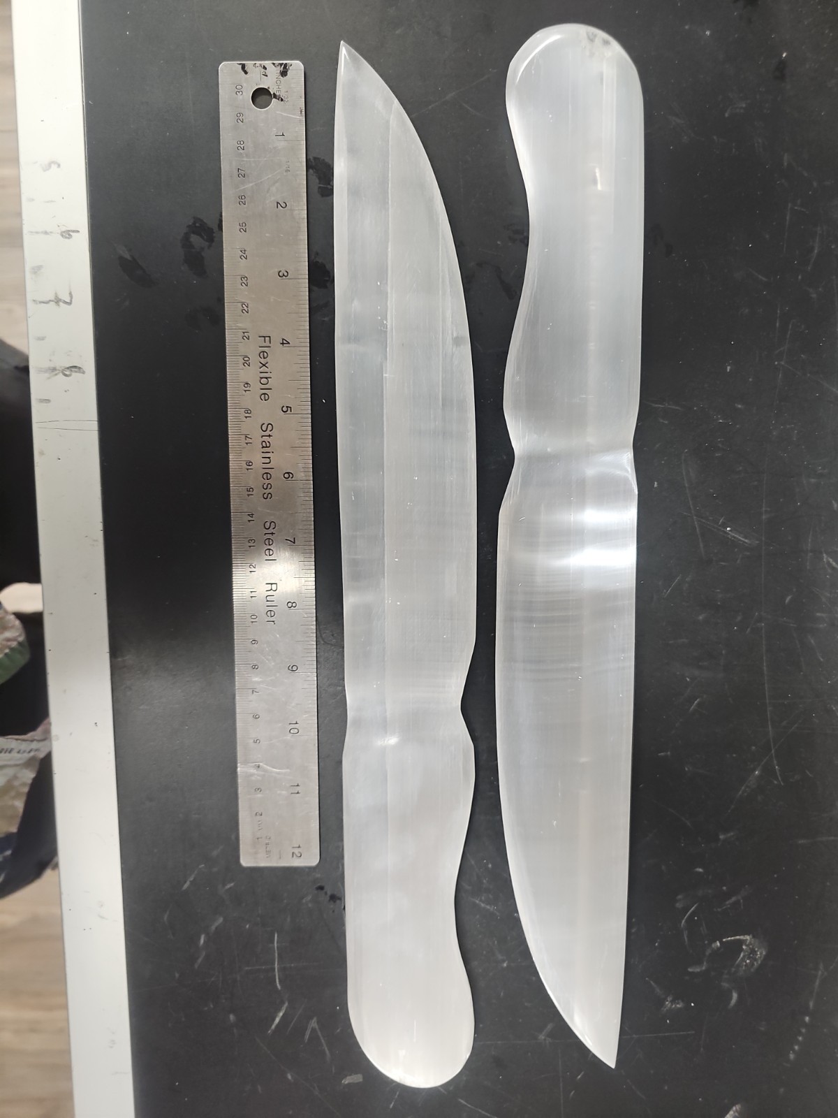 Bulk Lot 2pc Selenite Knife Sword Crystal Cord Cutting Ritual Ceremony Cleansing Bulk Lot 2pc Selenite Knife Sword Crystal Cord Cutting Ritual Ceremony Cleansing