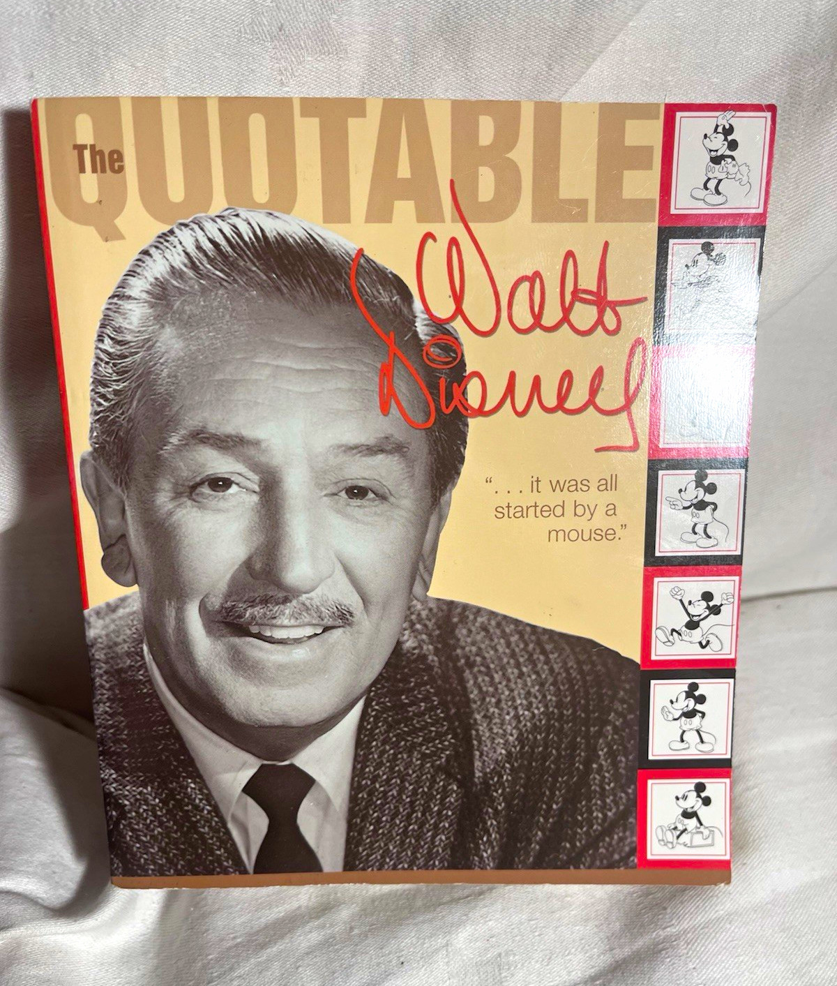 Disney The Quotable Walt Disney Mickey Mouse Theme Paperback Book 2001 Disney The Quotable Walt Disney Mickey Mouse Theme Paperback Book 2001