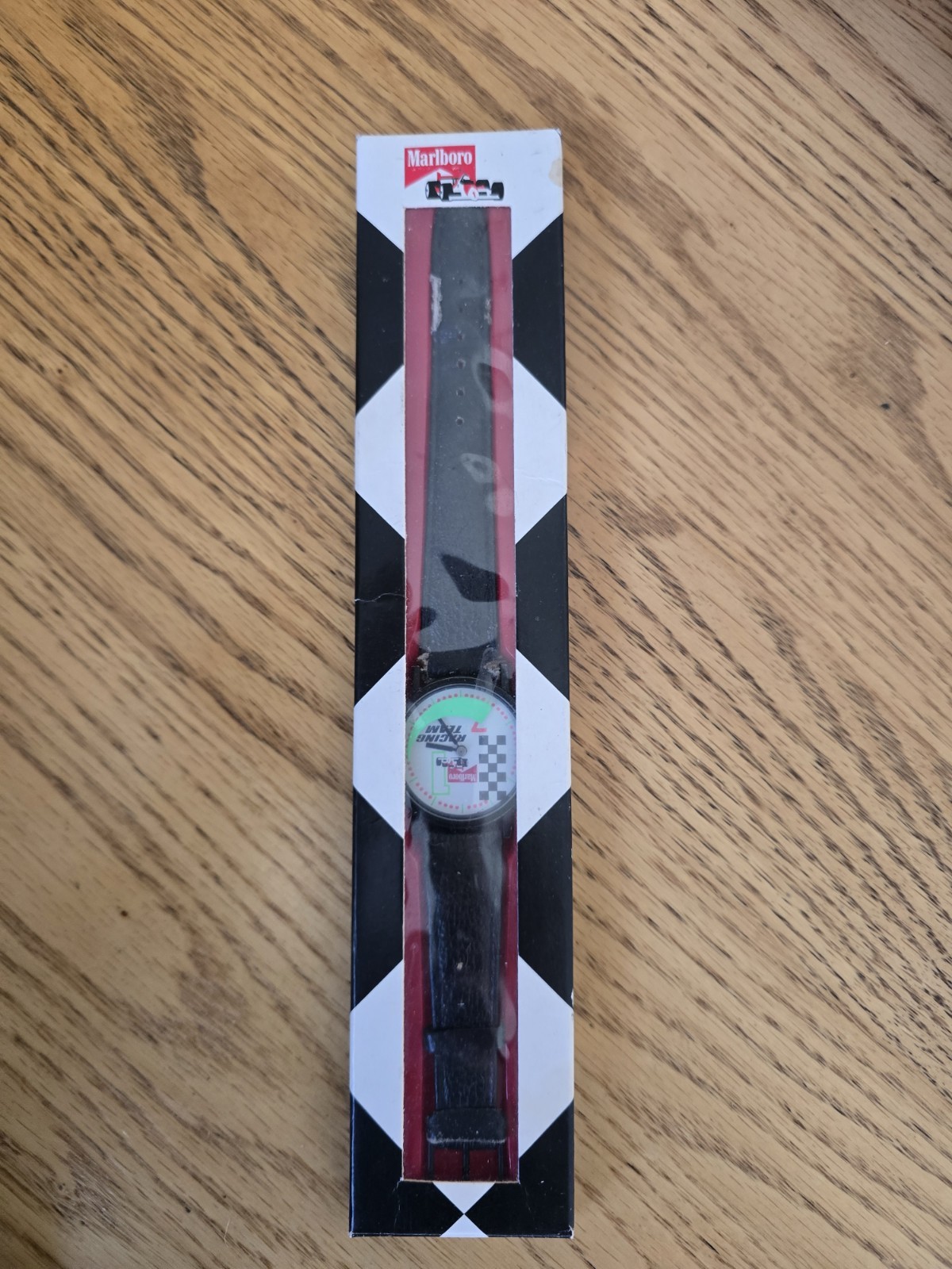 Vintage 1990s Marlboro Racing Team Watch W/Green Swoosh 54 Sec-18 Sec, Genuine Vintage 1990s Marlboro Racing Team Watch W/Green Swoosh 54 Sec-18 Sec, Genuine