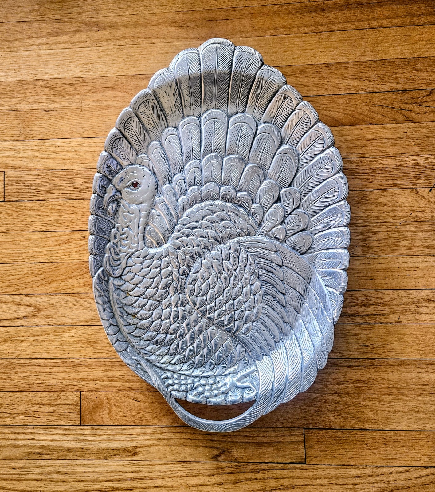Vintage Arthur Court Cast Aluminum 26x17 Turkey Platter Serving Tray Jeweled Eye Vintage Arthur Court Cast Aluminum 26x17 Turkey Platter Serving Tray Jeweled Eye