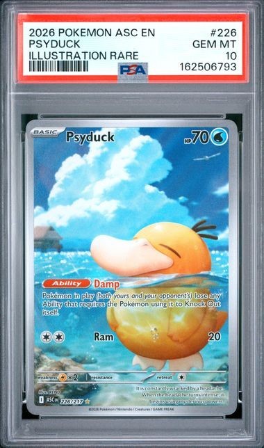 2026 POKEMON ASC EN-ASCENDED HEROES #226 PSYDUCK ILLUSTRATION RARE PSA 10