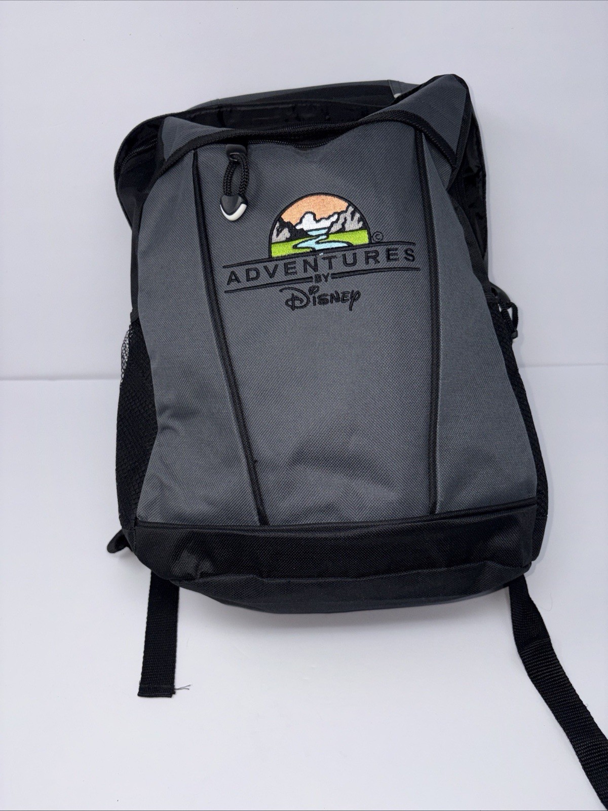 Adventures by Disney Gray Black Backpack Travel Daypack School Hiking NWOT