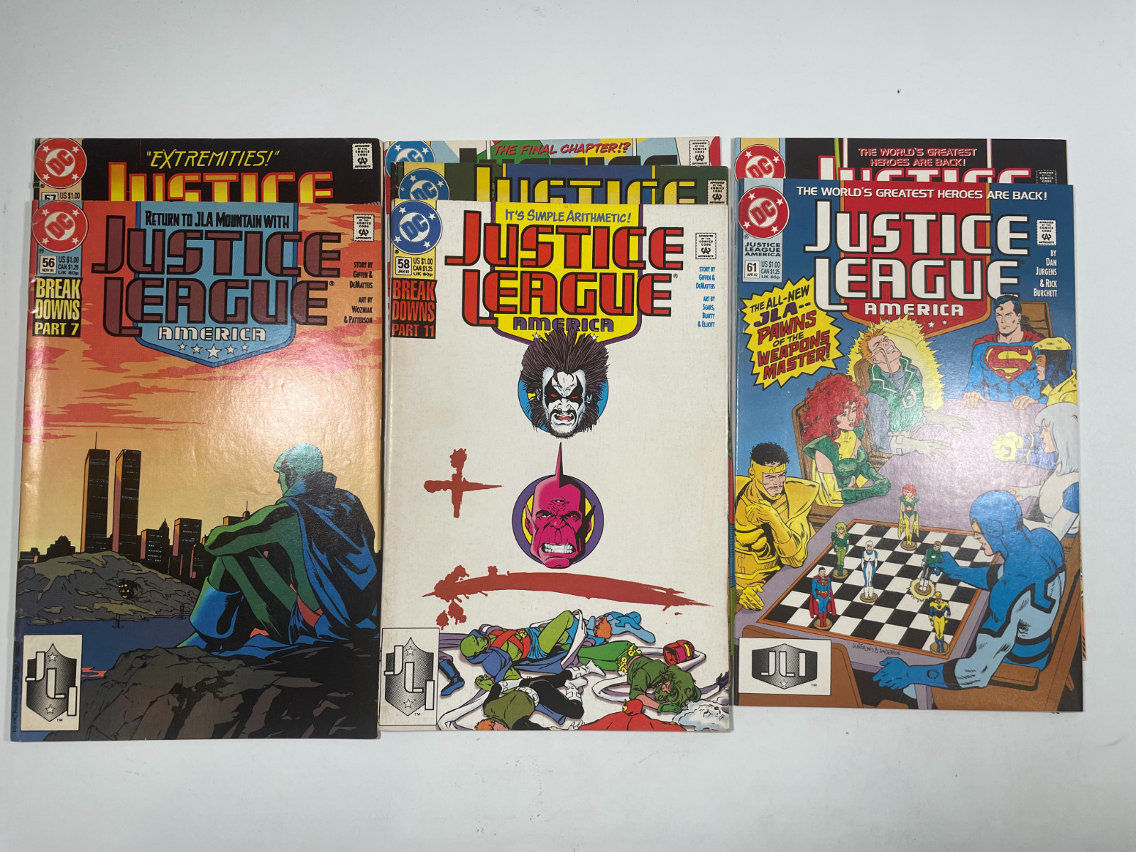 Justice League America #56, 57, 58, 59, 60, 61, 62 - 1991 - Lot of 7 Justice League America #56, 57, 58, 59, 60, 61, 62 - 1991 - Lot of 7