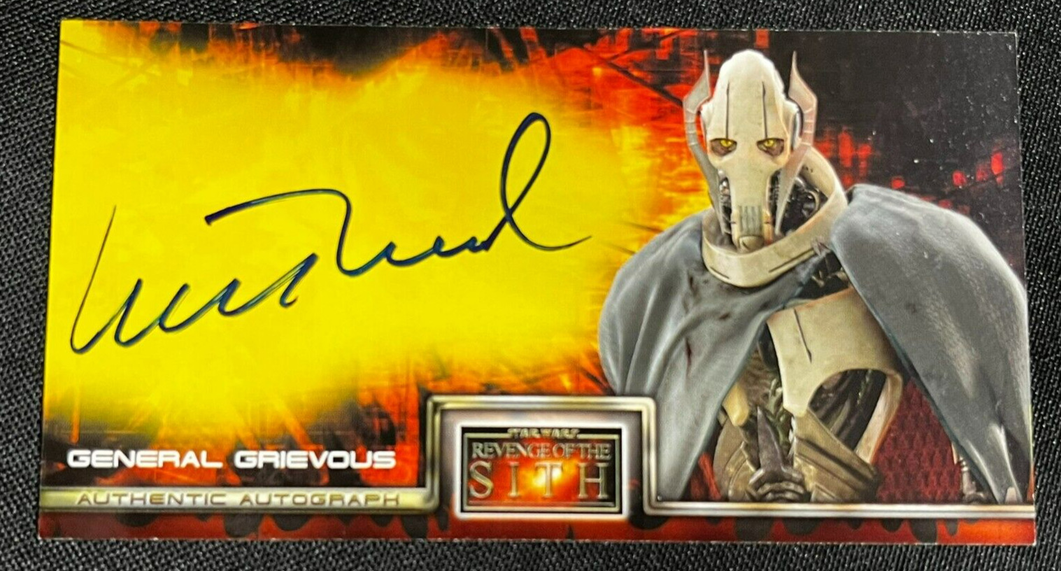 2005 Topps Widevision Star Wars ROTS Mathew Wood Grievous autographed card (AA)