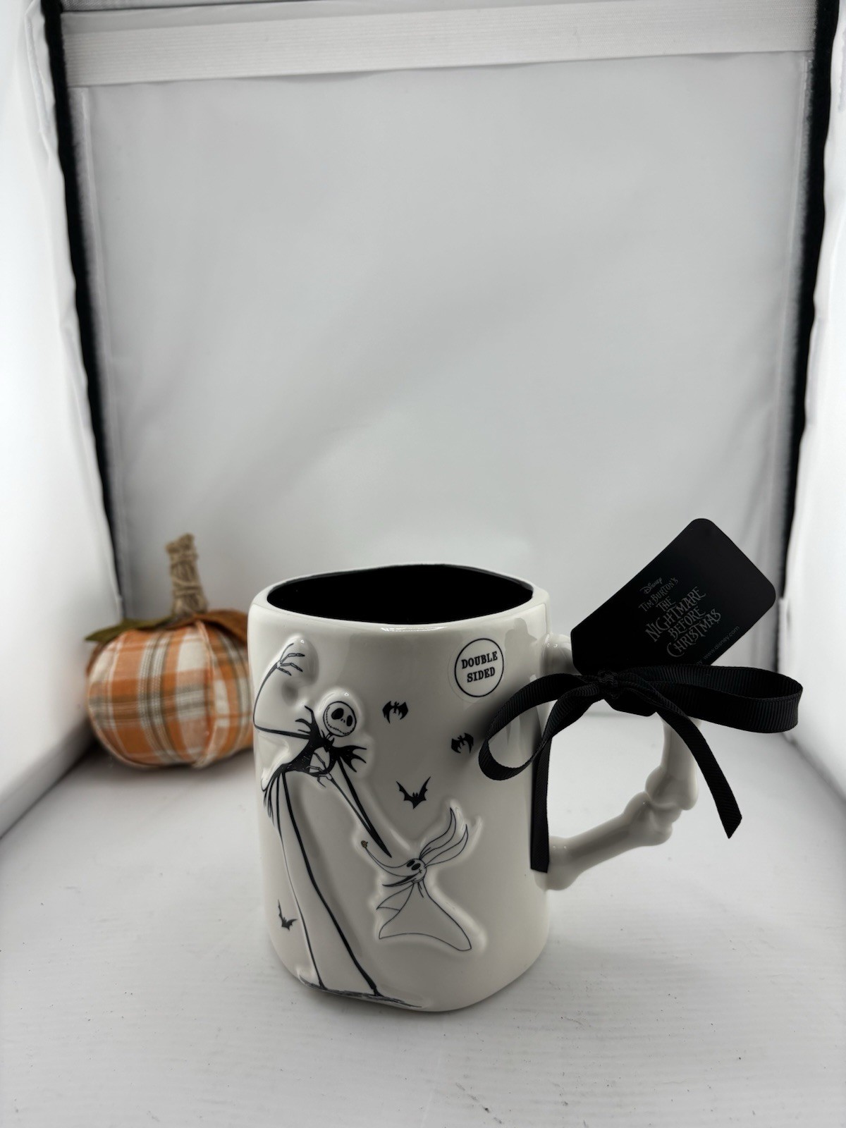 New Rae Dunn Jack Skellington Nightmare Before Christmas Double Sided Etched Mug New Rae Dunn Jack Skellington Nightmare Before Christmas Double Sided Etched Mug