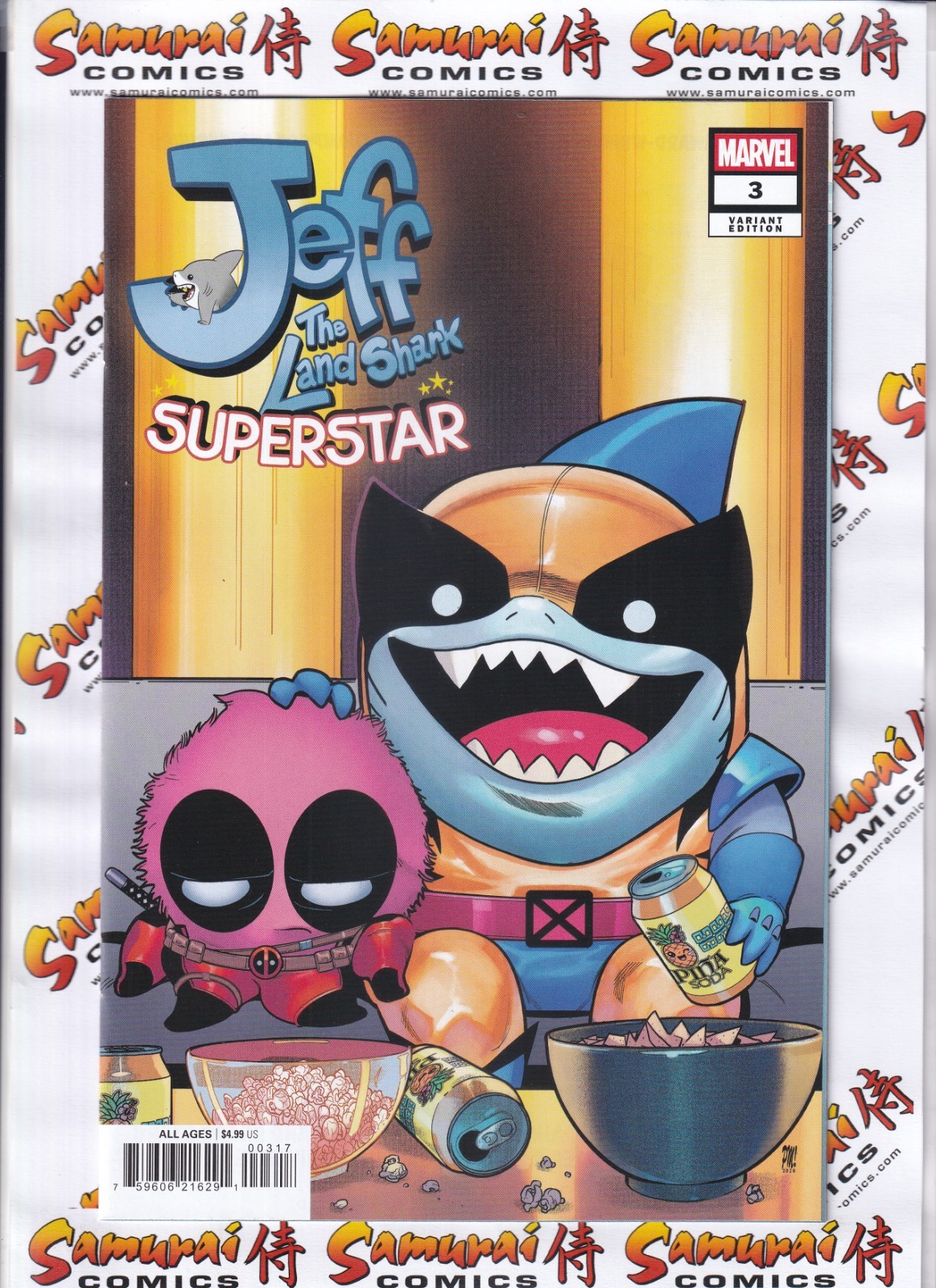 Jeff The Land Shark: Superstar #3 1:25 Medina Variant Actual Scans