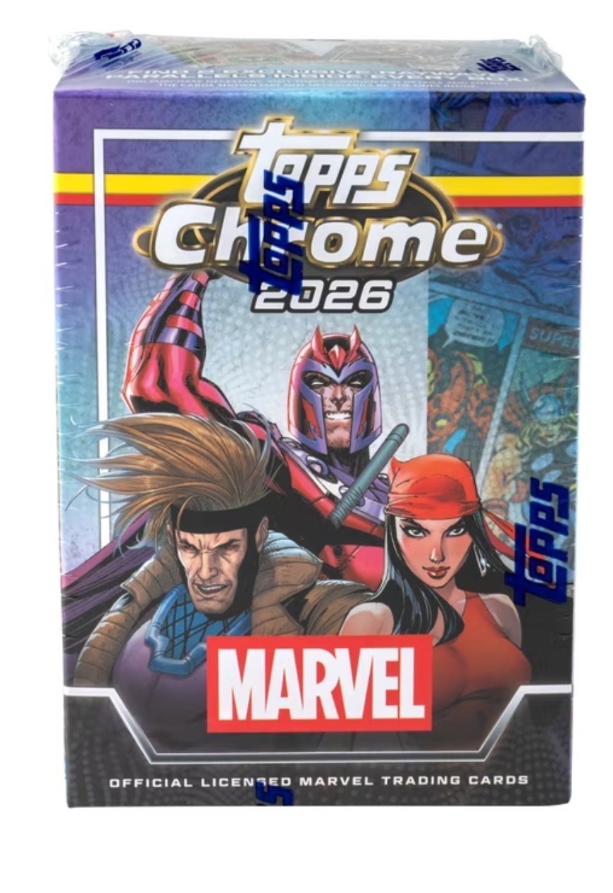 2026 TOPPS CHROME MARVEL COMICS VALUE BLASTER BOX FACTORY SEALED 2026 TOPPS CHROME MARVEL COMICS VALUE BLASTER BOX FACTORY SEALED