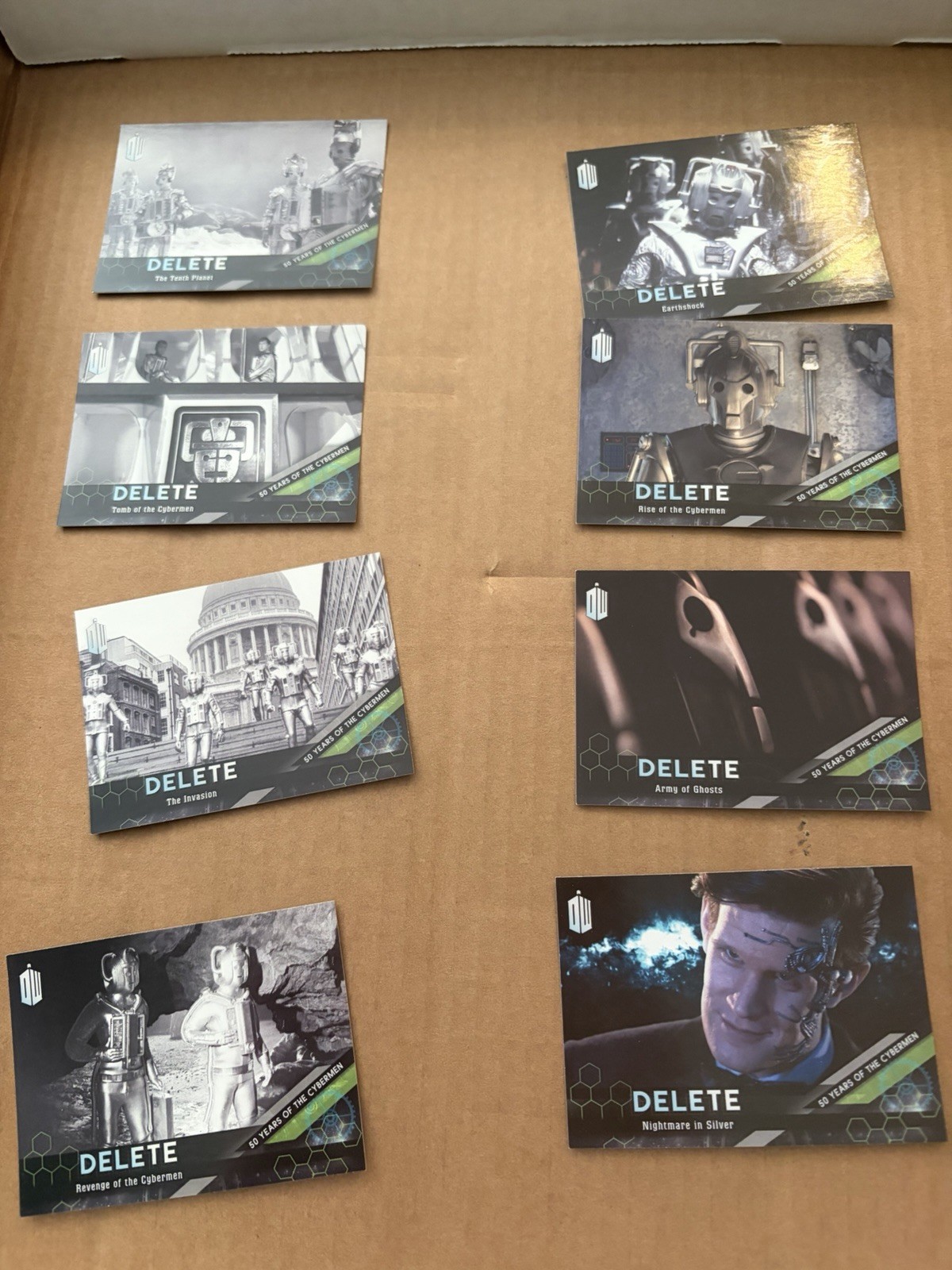 COMPLETE INSERT SET - 2016 TOPPS DOCTOR WHO 50 YEARS OF THE CYBERMEN (8 CARDS) COMPLETE INSERT SET - 2016 TOPPS DOCTOR WHO 50 YEARS OF THE CYBERMEN (8 CARDS)