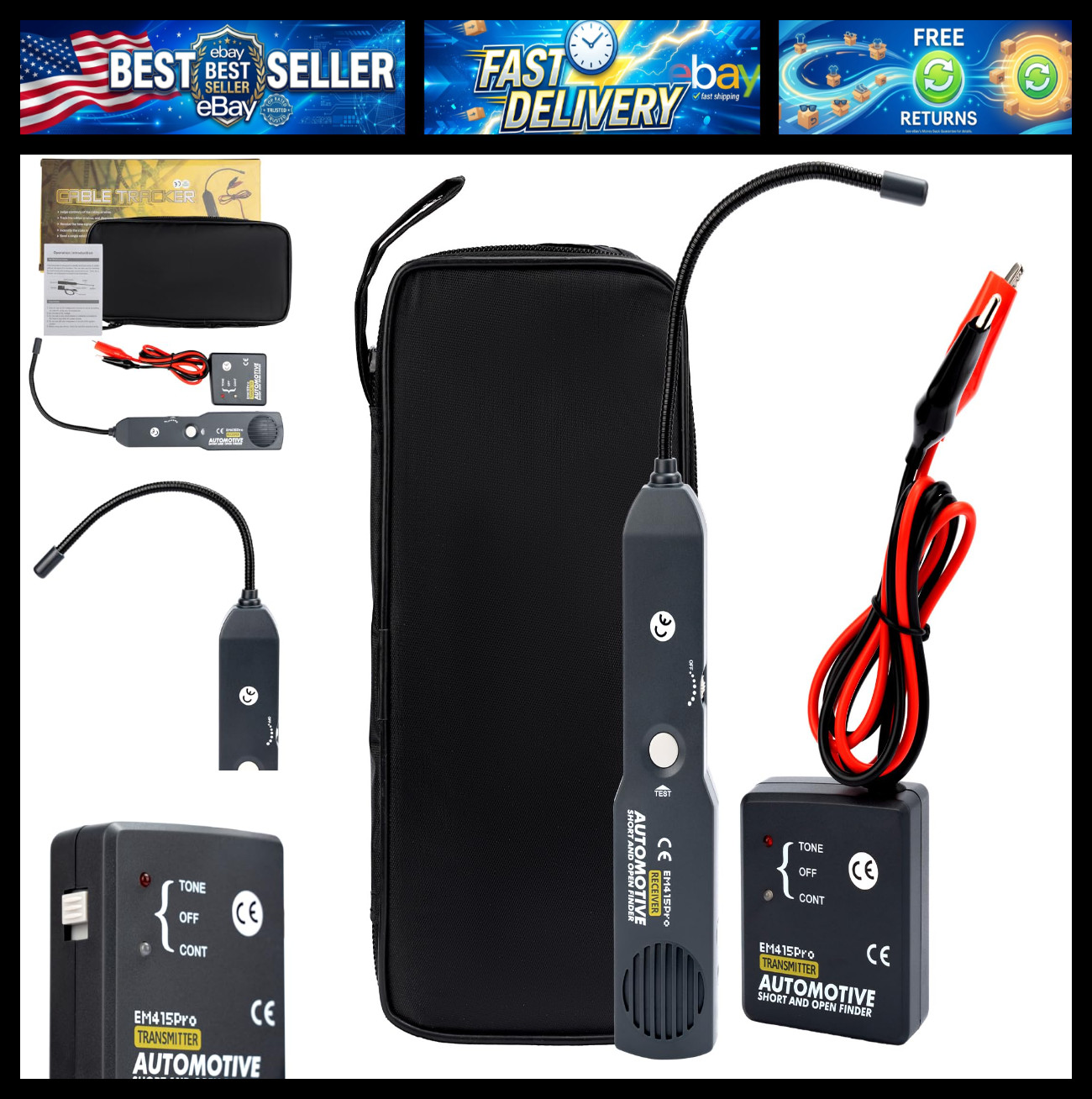 EM415Pro Automotive Circuit Breaker Finder Electrical Tester, 6-42V Wire Tracer EM415Pro Automotive Circuit Breaker Finder Electrical Tester, 6-42V Wire Tracer