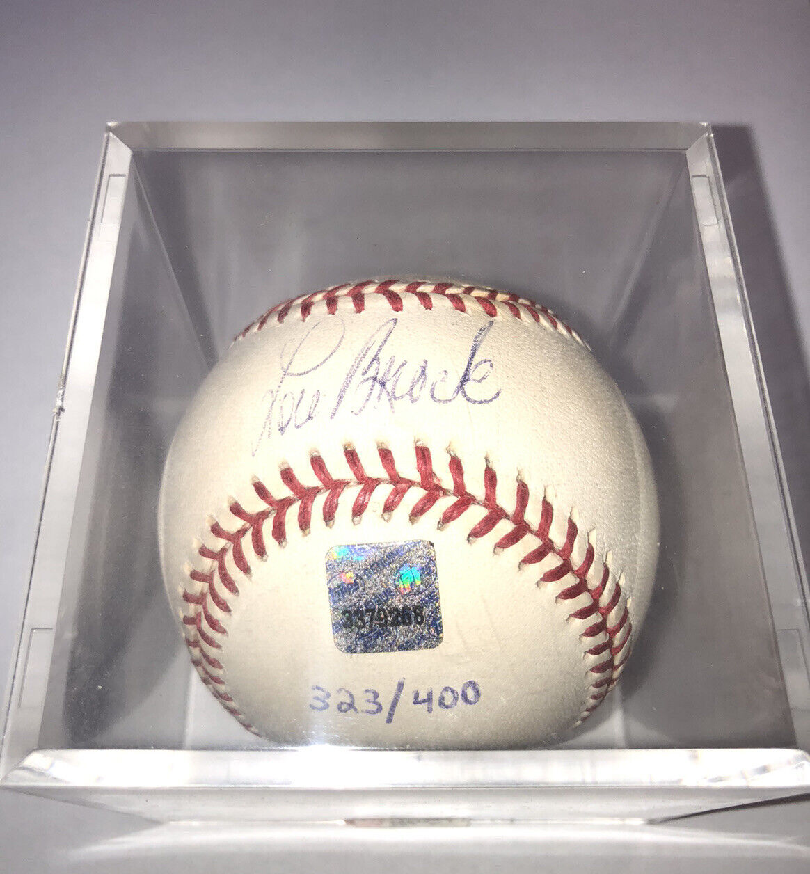 Lou Brock Signed Baseball 🔥 2002 Topps Archives Reserve /400 (w/Topps Hologram)