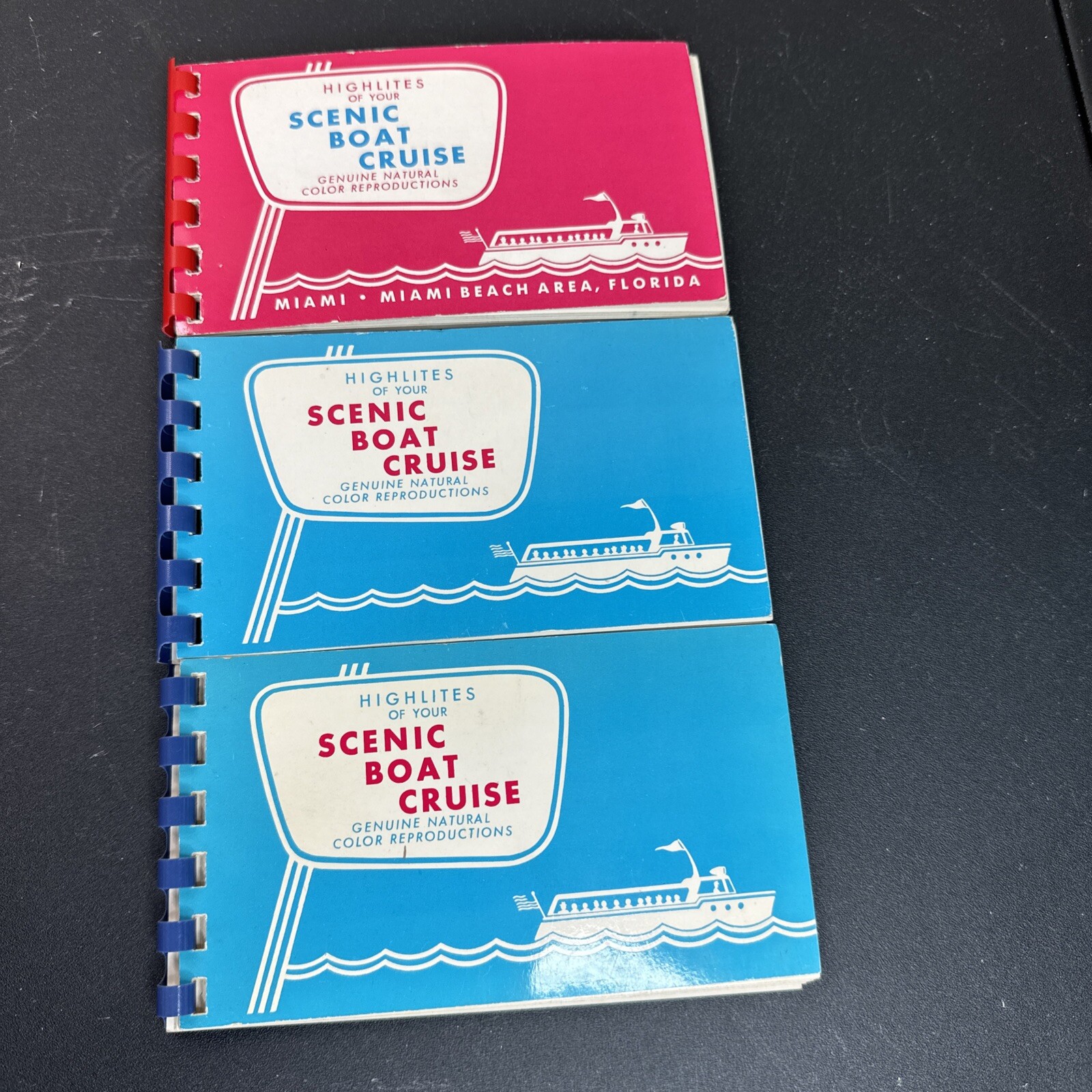 Vintage Miami Beach Florida Scenic Boat Cruise Souvenir Photo Booklet Lot of 3 Vintage Miami Beach Florida Scenic Boat Cruise Souvenir Photo Booklet Lot of 3