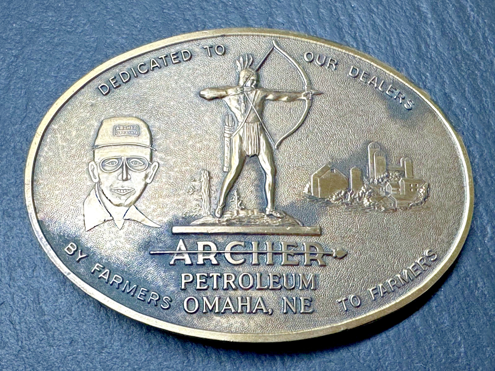 1986 ARCHER PETROLEUM OMAHA NE LIMITED EDITION BELT BUCKLE I928