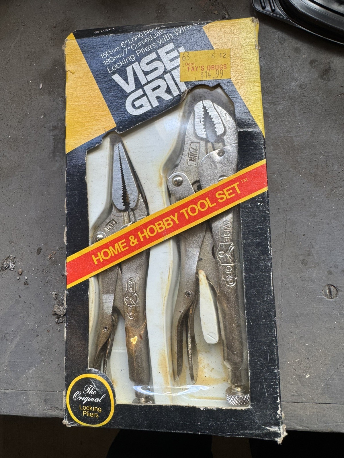 Vintage Vise Grip Home & Hobby Set 213H USA 1982 Long Curved Petersen 6LN 7WR Vintage Vise Grip Home & Hobby Set 213H USA 1982 Long Curved Petersen 6LN 7WR