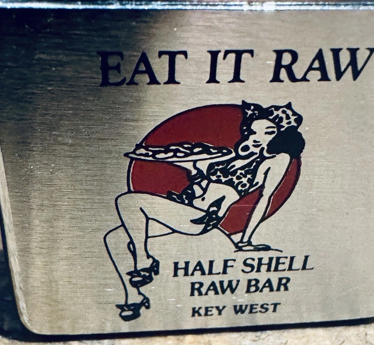 Vintage 1995 Zippo Key West Half Shell Raw Bar First Year History Lighter NOS