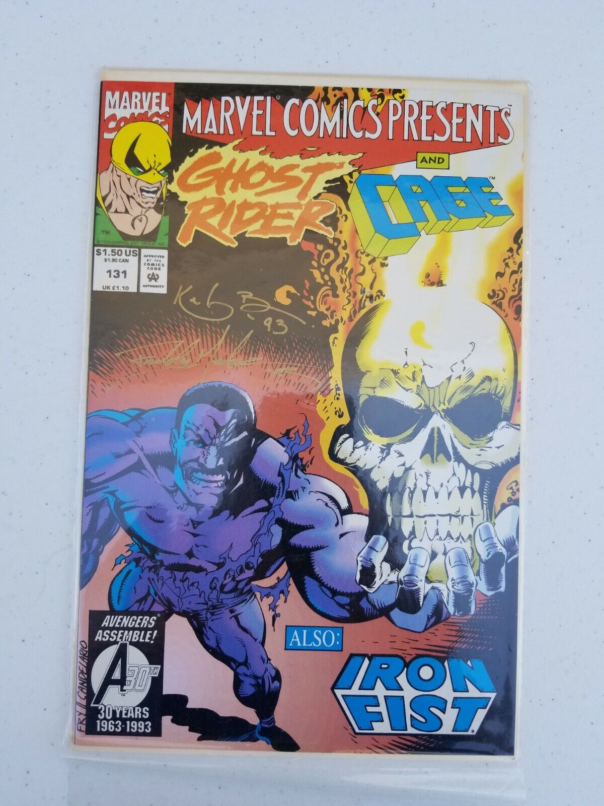 MARVEL COMICS 1993 PRESENTS #131 Autographed by Karl Bollers and Freddy Mendez