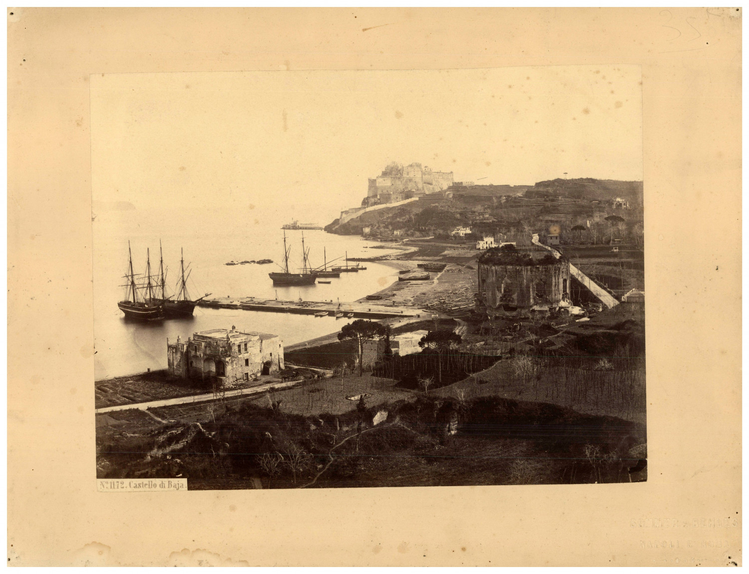 Italia, Baja, Temple of Venus and Rome Vintage Print, Print from'Era, Italia, Baja, Temple of Venus and Rome Vintage Print, Print from'Era,