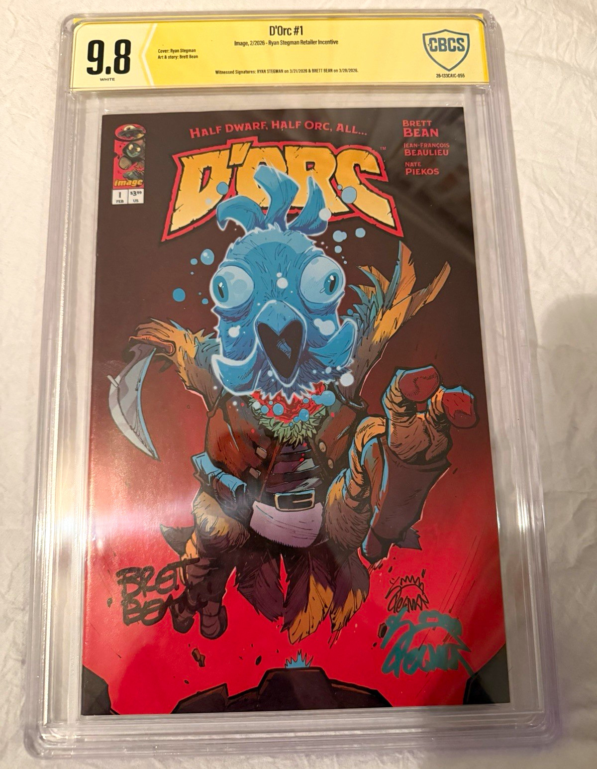 D'Orc #1 1:50 CBCS 9.8 Brett Bean & Ryan Stegman Double Signed *Extremely Rare* D'Orc #1 1:50 CBCS 9.8 Brett Bean & Ryan Stegman Double Signed *Extremely Rare*
