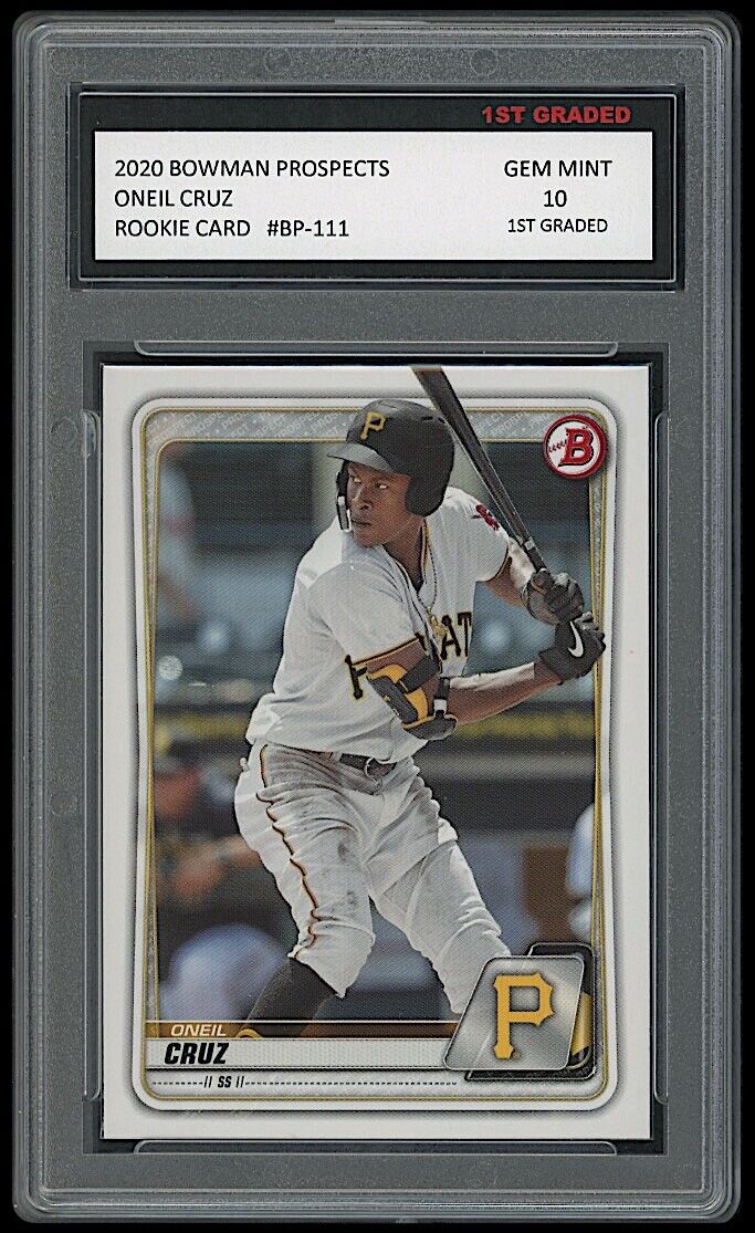 ONEIL CRUZ 2020 BOWMAN PROSPECTS Topps 1ST GRADED 10 ROOKIE CARD RC PIRATES #111