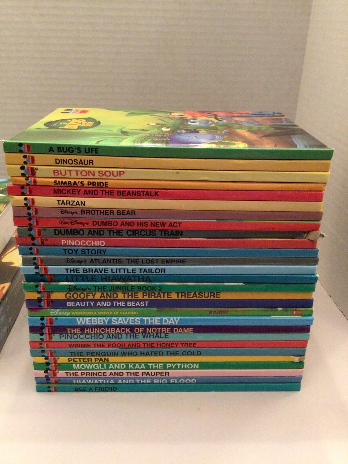 Disney’s Wonderful World Of Reading 28 Book Lot Great Used Condition