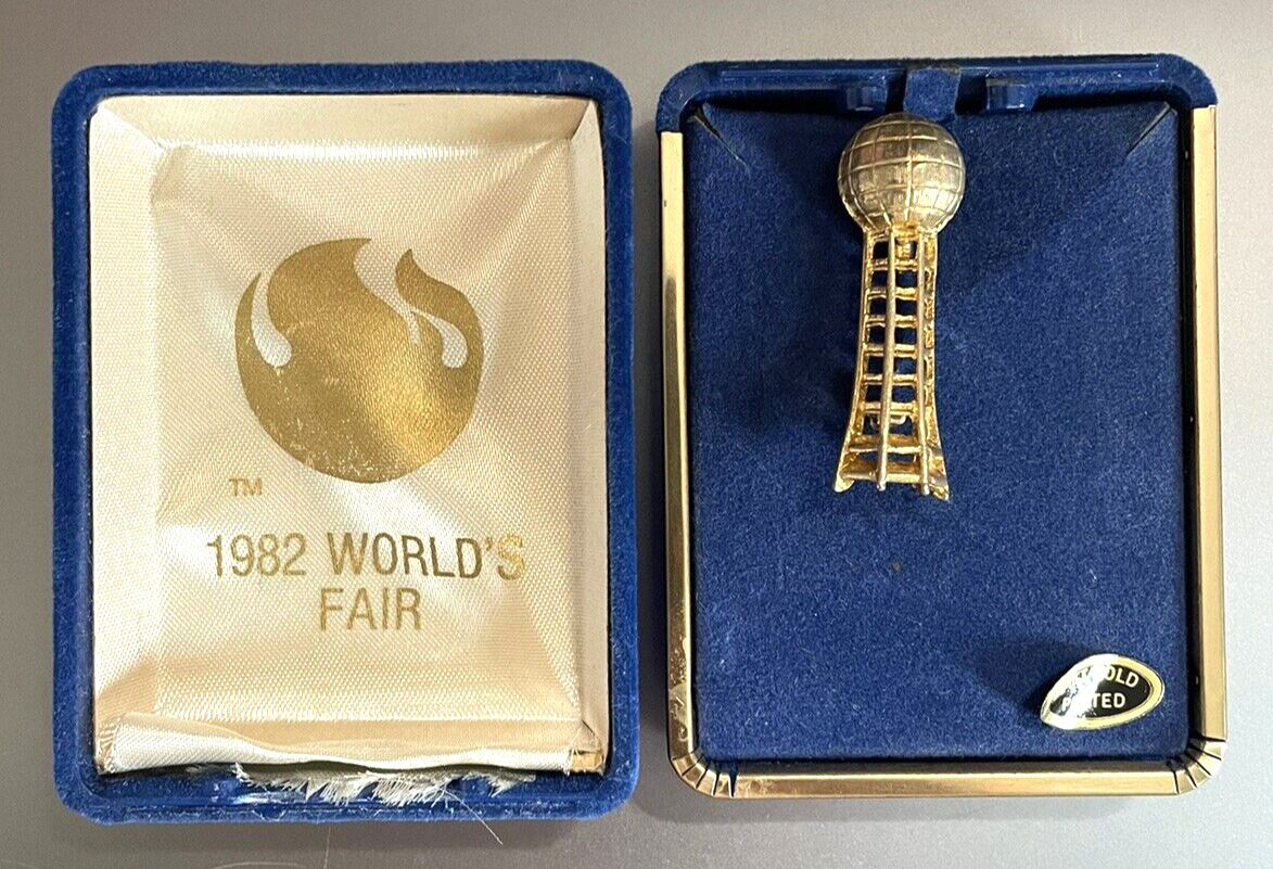 1982 World's Fair Sunsphere Pin 14kt Gold Plated Knoxville Tennessee