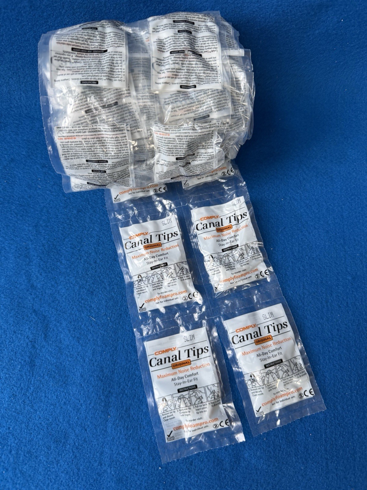 1000 PAIRS GENTEX COMPLY CANAL TIPS CEP INVISIO COMMS KIT STANDARD SLIM PLATINUM