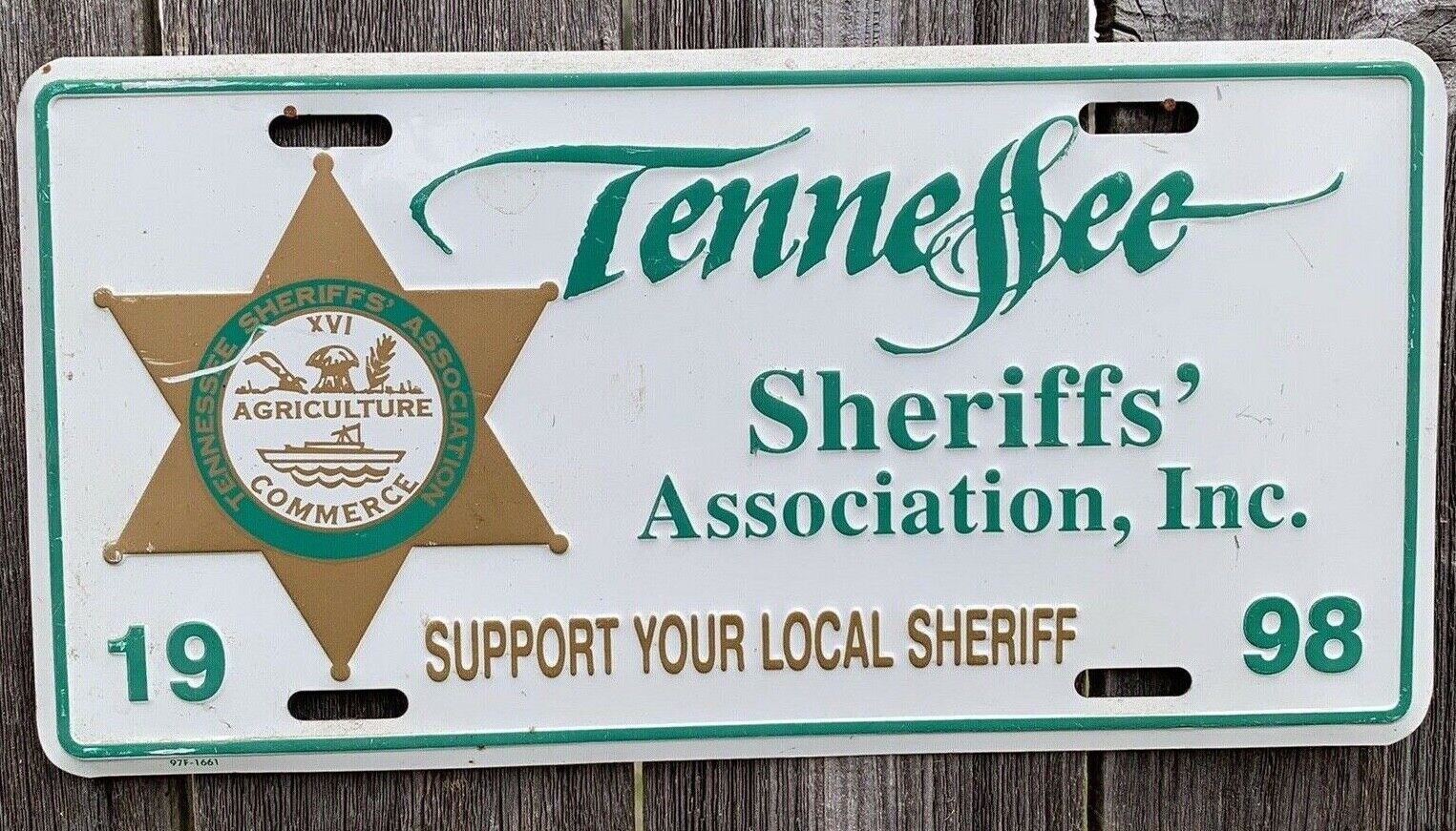 1998 Tennessee Sheriff\'s Association License Plate