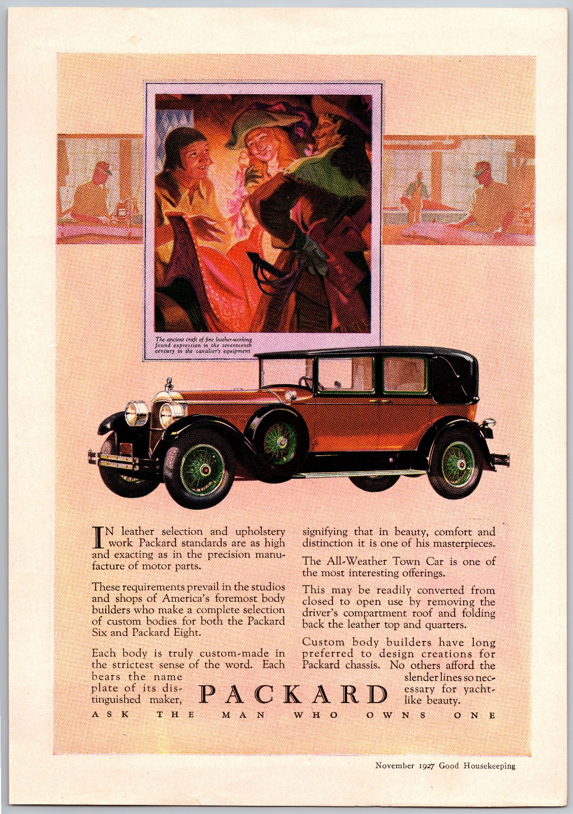 Vintage 1927 Packard, Auto, Automobile, Car, 20\'s Print Ad