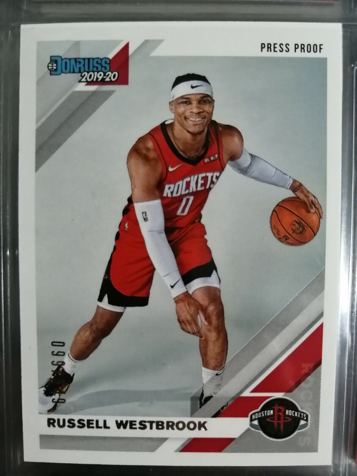 Russell Westbrook 2020 NBA Panini Donruss Basketball card 099/349 Rockets