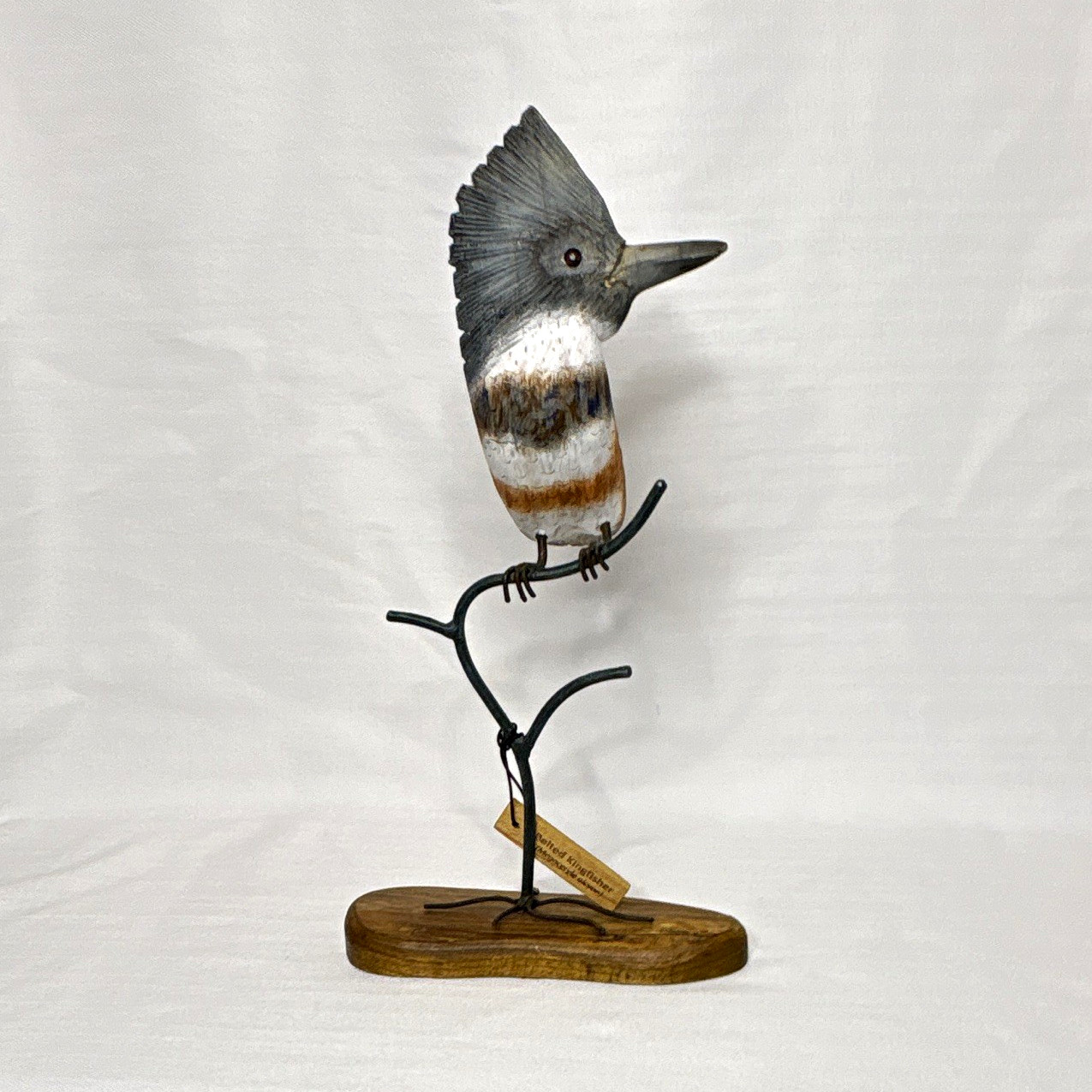 Aviologie belted kingfisher handcarved and hand-painted Aviologie belted kingfisher handcarved and hand-painted