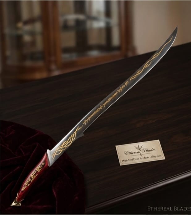 Handmade Red Arwen HandfangSword Replica Lord of the Rings Elven Blade Lort Gift Handmade Red Arwen HandfangSword Replica Lord of the Rings Elven Blade Lort Gift