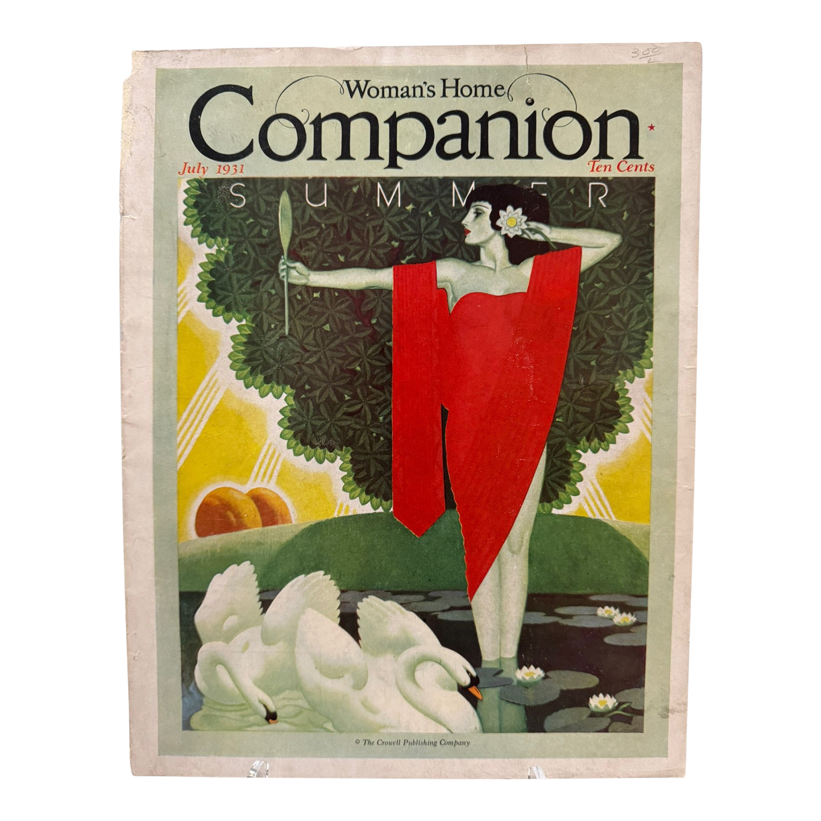 1931 Woman's Home Companion Magazine Cover, July, Art Deco by William P. Welsh 1931 Woman's Home Companion Magazine Cover, July, Art Deco by William P. Welsh