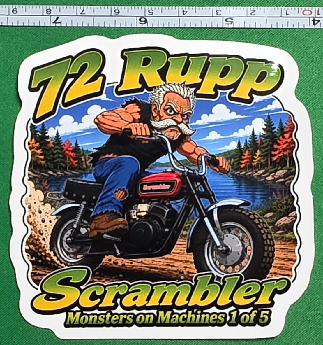 1972 Rupp Scrambler 9x9cm Durable Die-Cut Vinyl Sticker 1 of 5