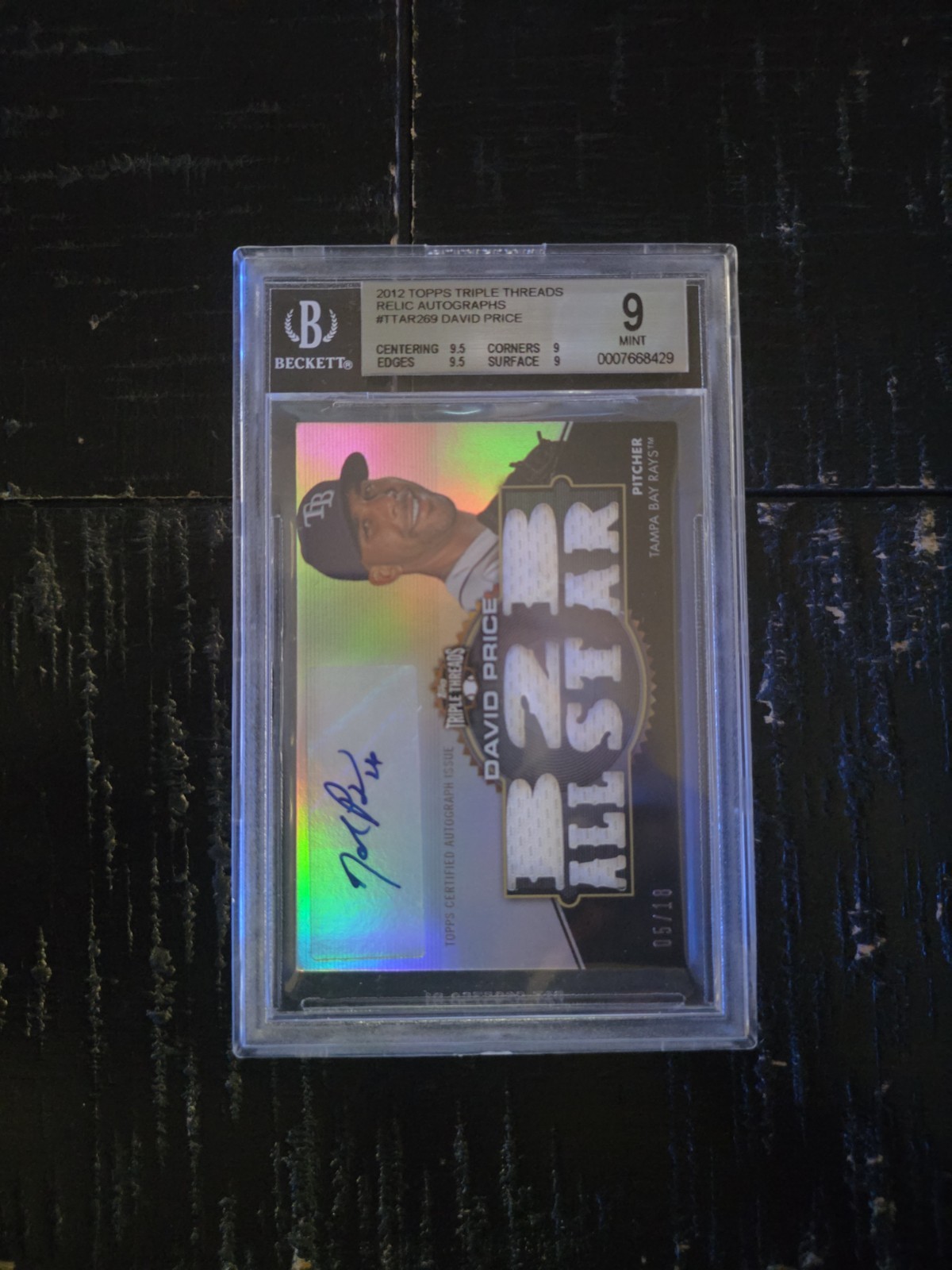 2012 Topps Triple Threads Relic Autos #TTAR269 David Price /18 2012 Topps Triple Threads Relic Autos #TTAR269 David Price /18