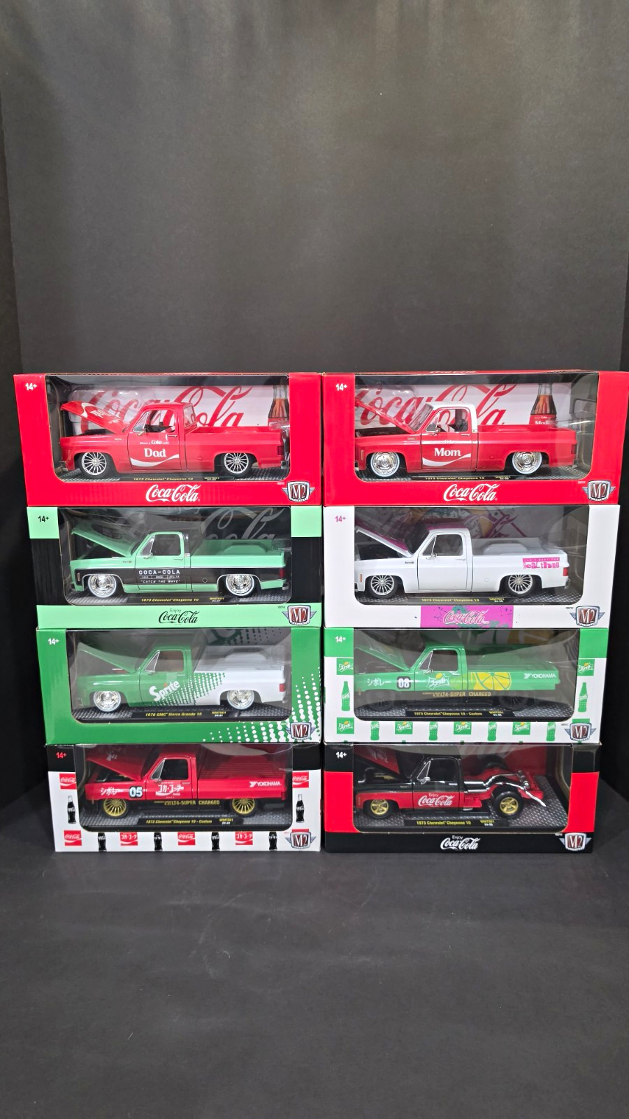 M2 Machines Coca-Cola C10 Lot Diecast Pickup Trucks 1:24 Scale 1973 C10 NISB M2 Machines Coca-Cola C10 Lot Diecast Pickup Trucks 1:24 Scale 1973 C10 NISB