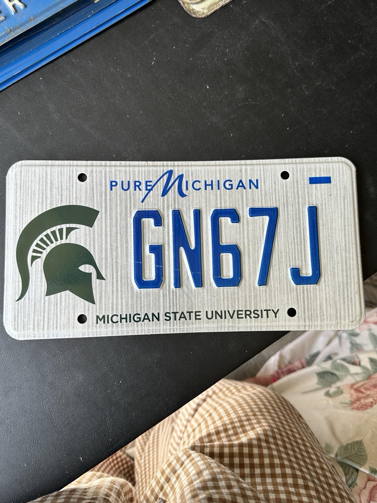Michigan State University MSU Spartans License Plate GN67J Specialty Plate